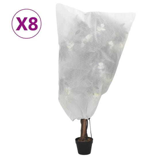 shumee Prevleka za rastline iz flisa z zadrgo 8 kos 70 g/m² 0,8x0,8 m