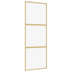 Vidaxl Drsna vrata zlata 76x205 cm prozorno ESG steklo in aluminij