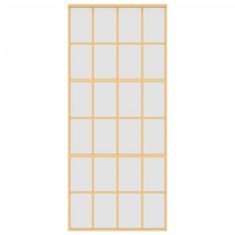 Vidaxl Drsna vrata zlata 90x205 cm mat ESG steklo in aluminij