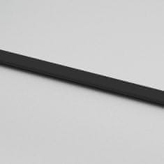 Vidaxl Drsna vrata črna 90x205 cm kaljeno steklo in aluminij