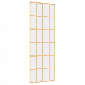 Vidaxl Drsna vrata zlata 76x205 cm prozorno ESG steklo in aluminij