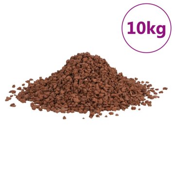 Vidaxl Vulkanski kamen 10 kg rdeč 5-8 mm