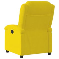 Vidaxl Električni naslanjač rumen žamet