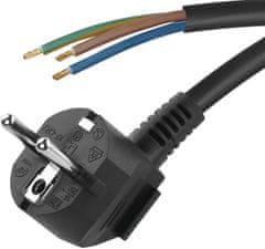 Emos S18312 priključni kabel, PVC, 3x1,0 mm, 2 m, črn