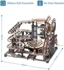 Robotime Rokr 3D lesena sestavljanka s kroglicami: Nočno mesto 294 kosov