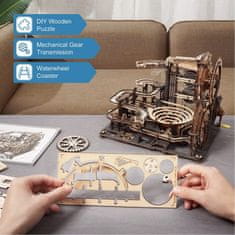 Robotime Rokr 3D lesena sestavljanka s kroglicami: Nočno mesto 294 kosov