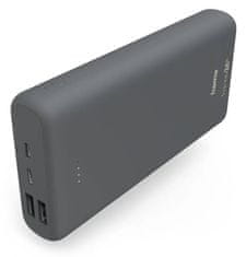 Hama powerbank Supreme 24HD, 24000 mAh, 3 A, 3 izhodi: 1x USB-C, 2x USB-A, vhod micro USB/USB-C, siva