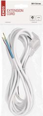 Emos S14325 priključni kabel, PVC, 3x1,5 mm, 5 m, bel