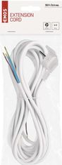 Emos S14325 priključni kabel, PVC, 3x1,5 mm, 5 m, bel