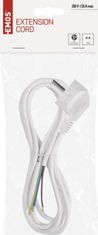 Emos S14372 priključni kabel, PVC, 3x0,75 mm, 2 m, bel