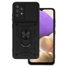 ToP Slide Camera Armor Case, Samsung Galaxy A32 5G, črn