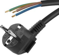 Emos S18372 priključni kabel, PVC, 3x0,75 mm, 2 m, črn