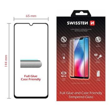 SWISSTEN Swissten Full Glue, Color frame, Case friendly, Zaščitno kaljeno steklo, Samsung Galaxy A41, črno