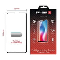 SWISSTEN Swissten Full Glue, Color frame, Case friendly, Zaščitno kaljeno steklo, Samsung Galaxy A51, črno