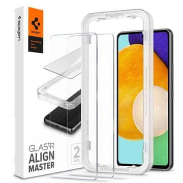 Spigen Spigen Glass ALM Glas.TR 2 kosa z aplikatorjem, Zaščitno kaljeno steklo, Samsung Galaxy A53 5G