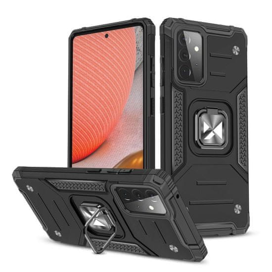WOZINSKY Ring Armor, Samsung Galaxy A72 4G, črn
