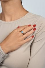 Brilio Silver Eleganten srebrn prstan z opali in cirkoni RI106WB (Obseg 52 mm)
