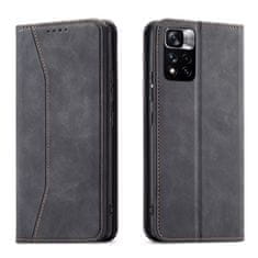 HURTEL Magnet Fancy Case etui, Xiaomi Redmi Note 11, črn