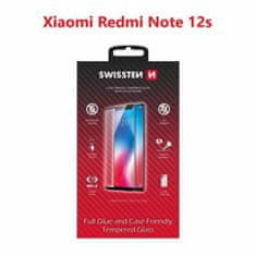 SWISSTEN Swissten Full Glue, Color frame, Case friendly, Zaščitno kaljeno steklo, Xiaomi Redmi Note 12s, črno