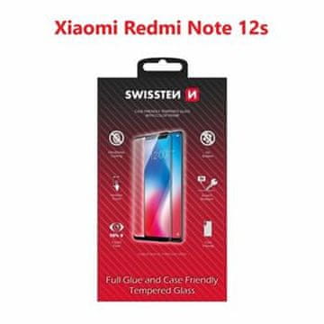 SWISSTEN Swissten Full Glue, Color frame, Case friendly, Zaščitno kaljeno steklo, Xiaomi Redmi Note 12s, črno