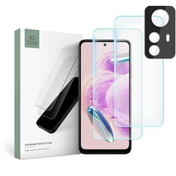 Tech-protect Komplet Tech-Protect Supreme, 2 kaljena stekla + steklo za objektiv kamere, Xiaomi Redmi Note 12S