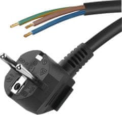 Emos S18373 priključni kabel, PVC, 3x0,75 mm, 3 m, črn