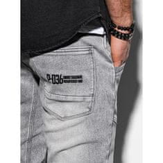 OMBRE Moške jeans joggerje P551 sive MDN5452 XL