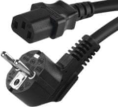 Emos S11370 priključni kabel za PC, 3x0,75 mm, 1,5 m, črn