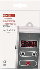 Emos P5686 potopni termostat, 45×36×140 mm, 5 °C - 80 °C, bel