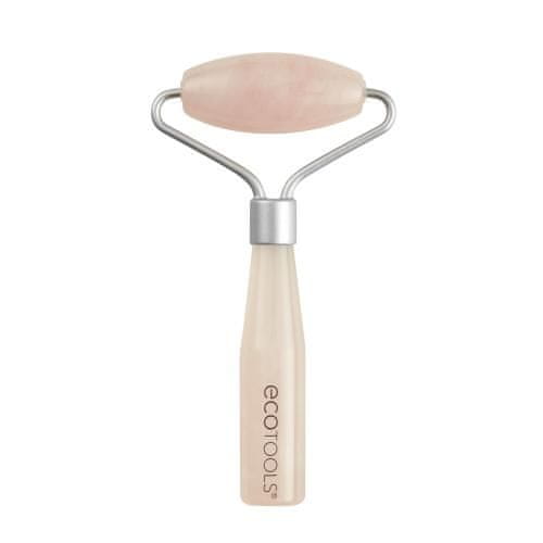 EcoTools Facial Roller Mini Rose Quartz potovalni masažni valjček za obraz iz rožnatega kremena 1 kos