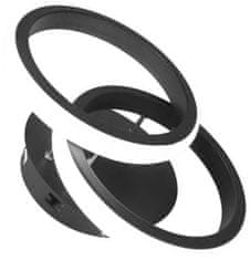 aptel Moderna stropna nadometna LED svetilka 20W črna 26cm krogi