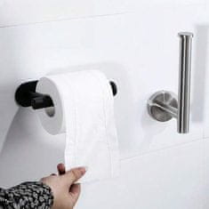 aptel Inox samolepilno 3M držalo za WC papir 17cm črno