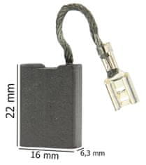 MAR-POL Set dveh karbonskih krtačk za elektromotor 6,3x16x22mm