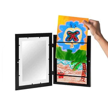 Netscroll Inovativen okvir za prikazovanje slik in risb, enostavna menjava, magnetno zapiranje, popoln za razstavljanje otroških umetniških del in spominov, ArtFrame