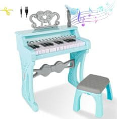 Iso Trade Otroške klaviature, stol, mikrofon - modra barva