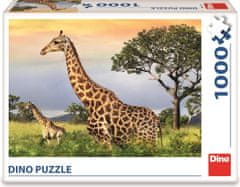 Dino Puzzle Žirafa družina 1000 kosov