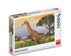 Dino Puzzle Žirafa družina 1000 kosov