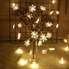 HOME & MARKER® Luči na traku, LED veriga, LED snežinke, Božične lučke, Božična dekoracija (1.8 m) | LEDFLAKES