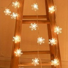 HOME & MARKER® Luči na traku, LED veriga, LED snežinke, Božične lučke, Božična dekoracija (1.8 m) | LEDFLAKES