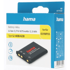 Hama Fotoakumulator tipa Olympus Li-42B, Li-Ion 3,7 V/675 mAh