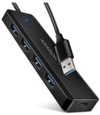 AXAGON potovalno vozlišče USB-A / HUE-C1A / USB 3.2 Gen1 / 4x USB-A / 1x USB-C / 0,19 m