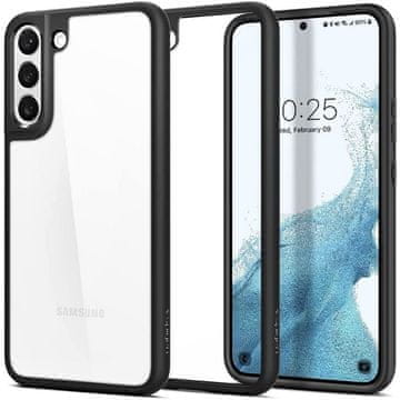 Spigen Hibrid Spigen Ultra ovitek za mobilni telefon, Samsung Galaxy S22, črne barve