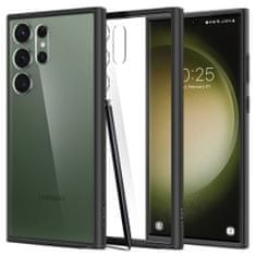 Spigen Hibrid Spigen Ultra ovitek za mobilni telefon, Samsung Galaxy S23 Ultra, mat črne barve