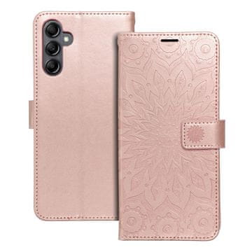 OEM Ohišje MEZZO Book za SAMSUNG A14 4G / A14 5G, mandala, zlato-roza