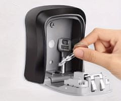 Black+Decker sef za ključe s ključavnico, kovina, 12x9x4 cm