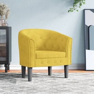 Vidaxl vidaXL Rumen žameten klubski fotelj