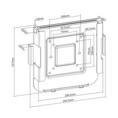 Maclean VESA adapter za MAC Mini MC-473