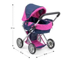 MILLY MALLY Alice Prestige Navy otroški voziček za lutke