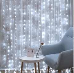 KEDO LED lučke novoletne , zavesa, 300LED, 3m, hladno bela