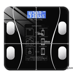 KEDO Tehtnica osebna elektronska 22525, LCD, max.180kg, 8v1, črna